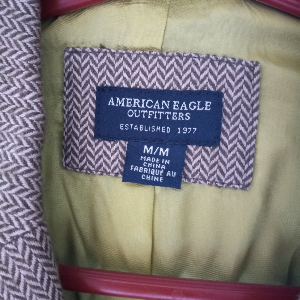 American Eagle Tweed Ribbon Embroidery Jacket Size Medium - Picture 5 of 6